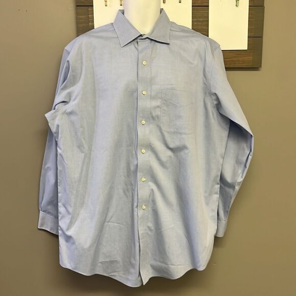 Brooks Brothers 346 Non-Iron All Cotton Long Sleeve Collar Button Down Men Shirt - Picture 1 of 13